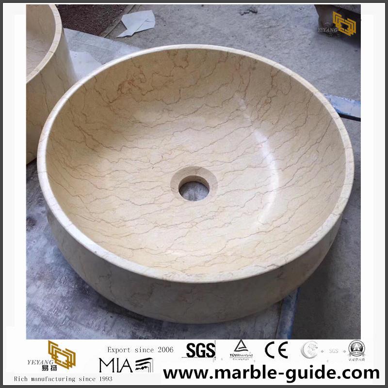 Sunny Yellow Marble Wash Basin 1