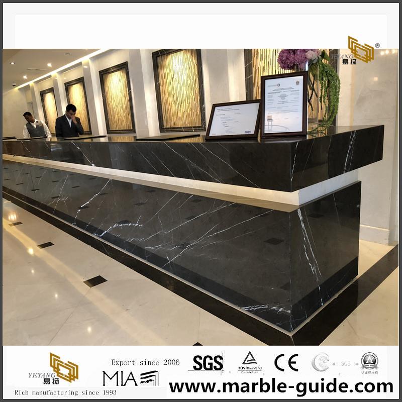 Slabiau Marble Pietra Grey ar gyfer Gwesty'r Countertops 2