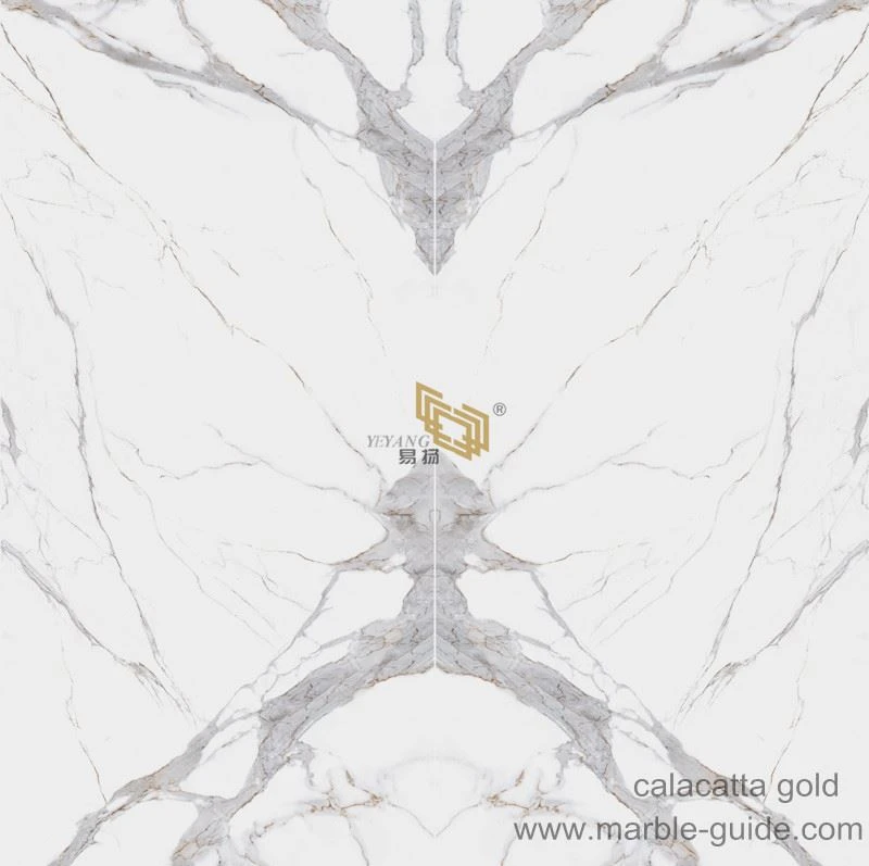 Bookmatch calacatta gold matt surface