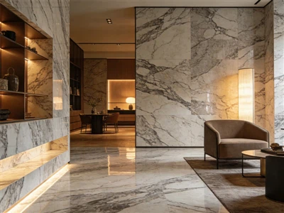 Pam Mae Marmor Eidalaidd yn Delfrydol ar gyfer Mannau Masnachol