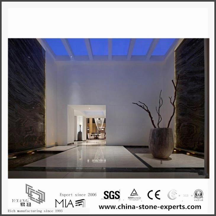 Natural Antique Black Oak Wooden Marble Slab For Hotel Design