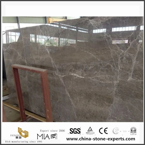 Slabiau farmor Milano Gray ar gyfer y deils Mosaic ystafell ymolchi
