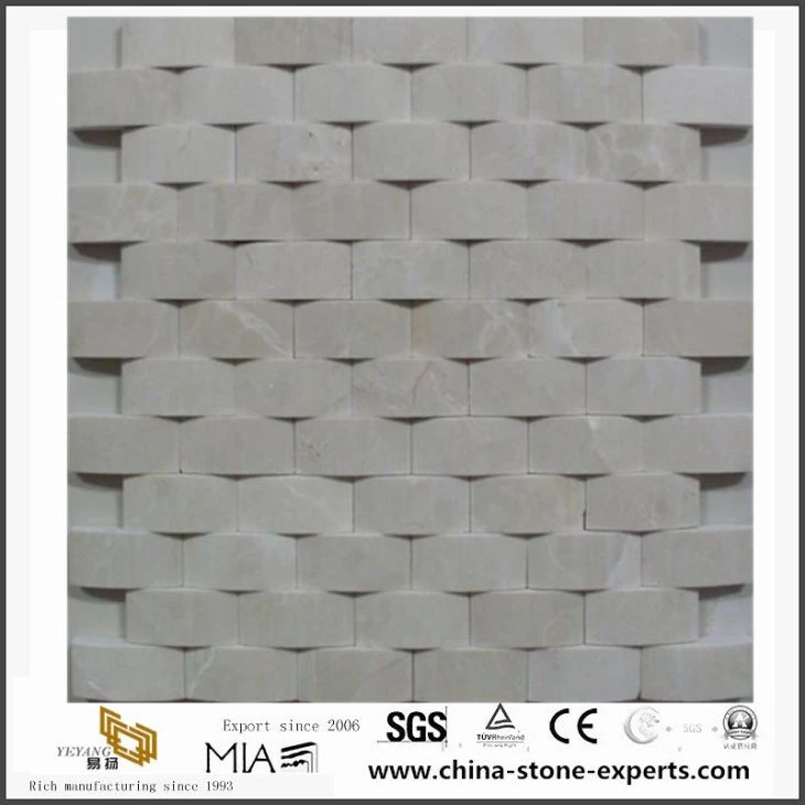 Ansawdd Carrara White Marble Mosaic Am Cegin Wall Tiles Addurno
