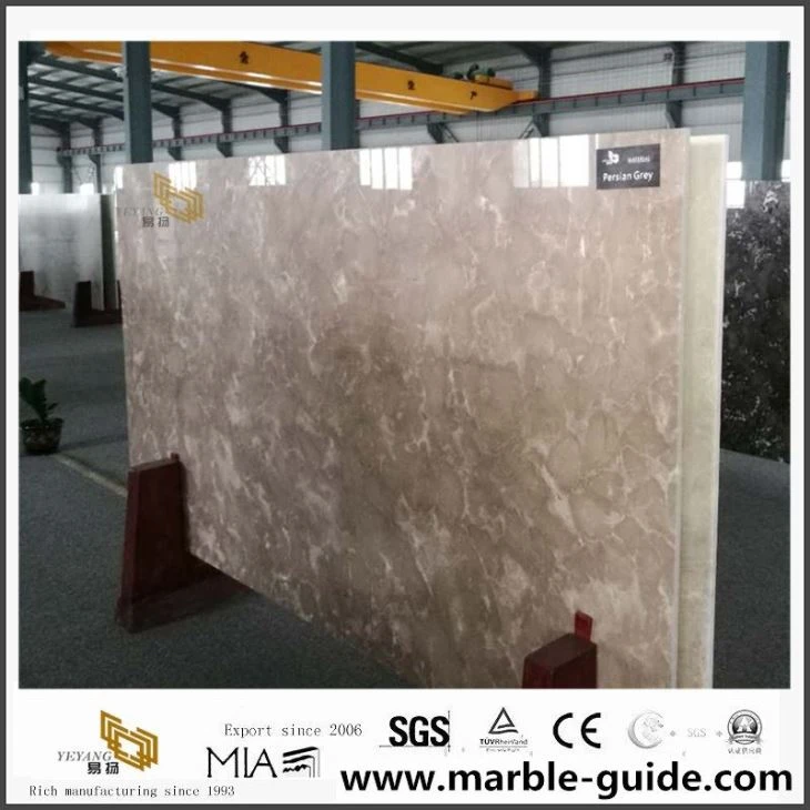 Disgyn yn aruthrol sgleinio Perseg Newydd Grey Slab Marble Ar gyfer countertops Ystafell Ymolchi A Teils Llawr