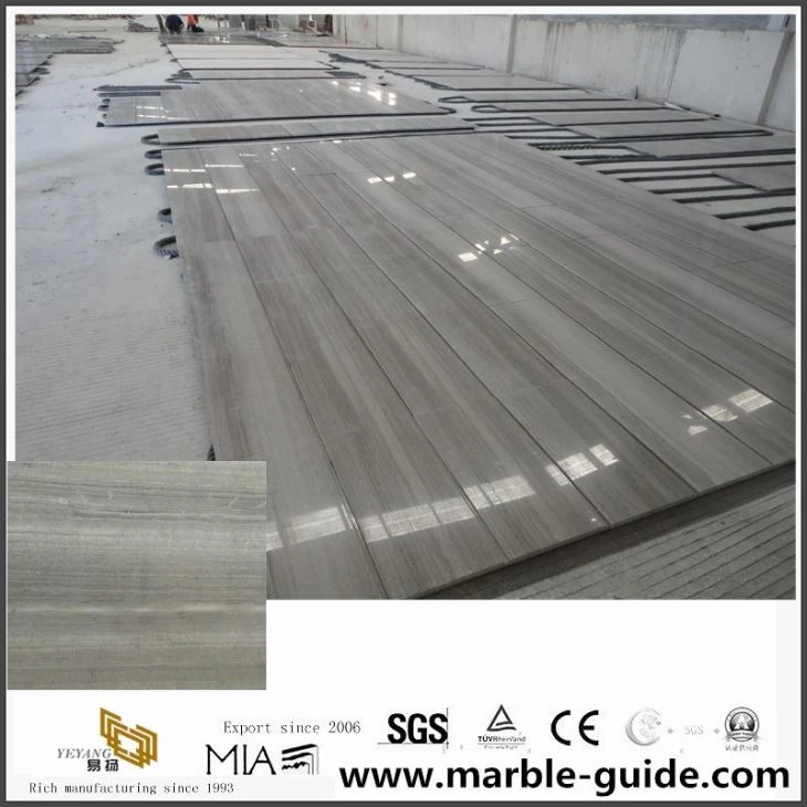 Wooden Grey Marble Tiles For Floor Design