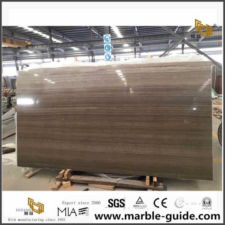 Polished Coffee Wood Marble Slab For Sale