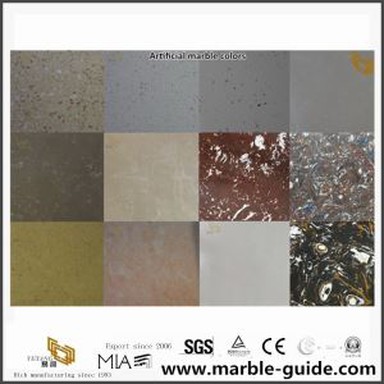 Lliwiau marmor artiffisial ar gyfer prosiect mewnol