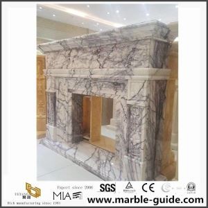 Lle Tân Marble Milas Lilac Ar gyfer Decor Dan Do