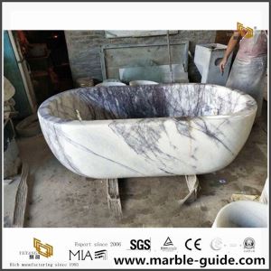 Bathtub Marmor Lilac Desgin Newydd ar gyfer Ystafell Ymolchi