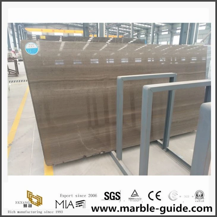 Wooden Grey Marble Slabs For Sale With Cheap Pricing
