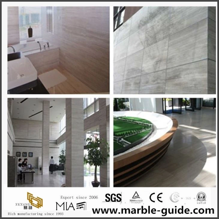 Wooden Grey Marble Tiles For Floor Design