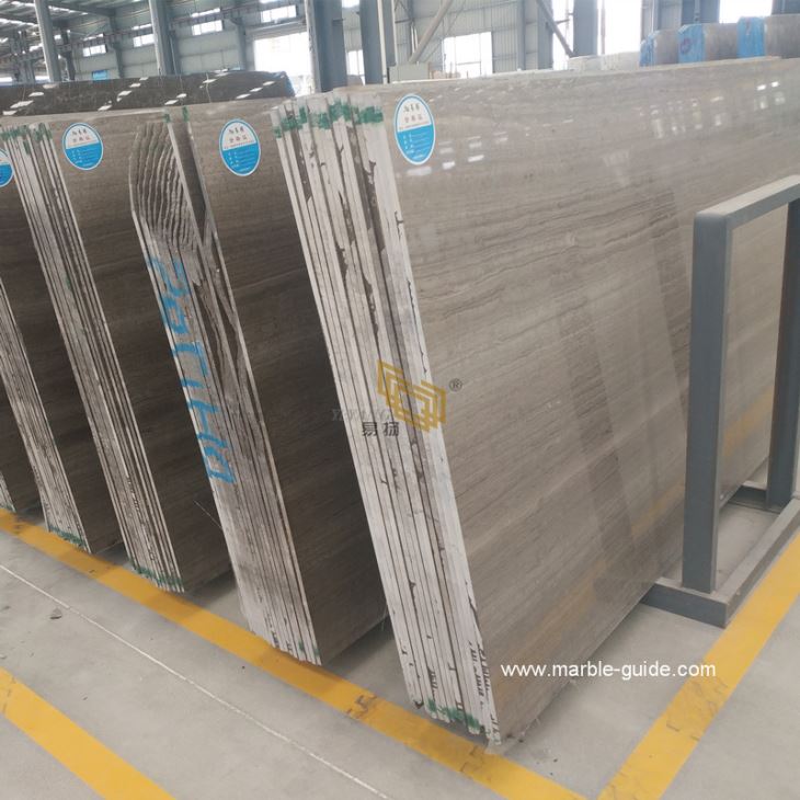 Long Marble Slab Wood Vein Grey Marble