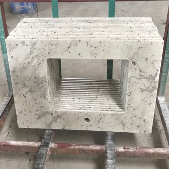 Countertops Gwenithfaen Gwyn Andromeda wedi'u haddasu
