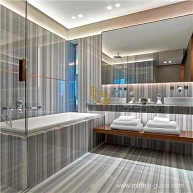 Marmara White Wood Marble Ar gyfer Prosiectau Interio